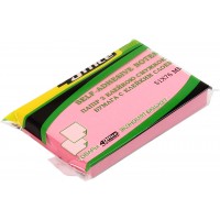 Блок для заміток з липким шаром 51х76мм 4Office 100 аркушів асорті (24) 4-421