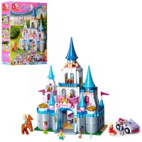 Конструктор Sluban Розовая мечта: замок принцессы, фигурки, 815 деталей, в коробке (6) M38-B0610