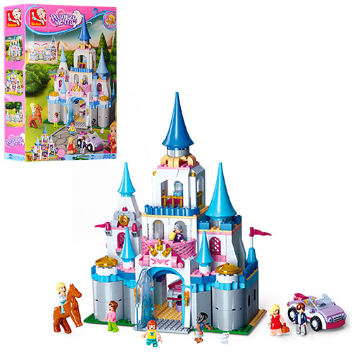 Конструктор Sluban Розовая мечта: замок принцессы, фигурки, 815 деталей, в коробке (6) M38-B0610