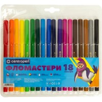 Фломастеры Centropen Color World 7550/18 18 цветов (1) (100) 