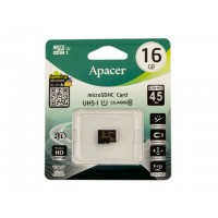 Карта пам'яті 16Gb Micro-SDHC (UHS-1) Apacer R-45Mb/s class10