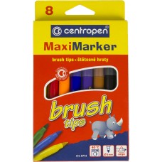 Фломастеры Centropen Brush 8 цветов (10) 8773/08