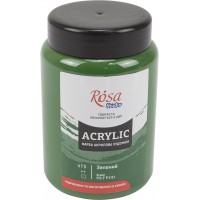 Краска акриловая Rosa Studio 400 мл зеленая 322419415
