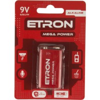 Батарейка Etron Mega Power Алкалайн 6LR61/1bl 9V крона (12)