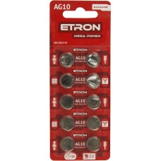 Батарейка Etron Mega Power AG10 / 10bl LR1130 (10) (200)