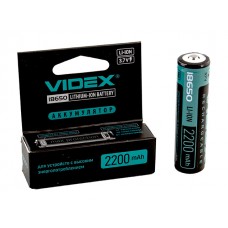 Акумулятор Videx Li-ion 18650-R, 2200 mAh, захист/mbl/блістер 1 шт