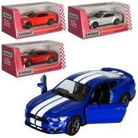 Машина металлическая Kinsmart Ford Mustang GT, 1: 38, инерционная, открываются двери, резиновые колеса в коробке, 16 х7х8см (24) KT-5386-WF