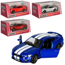 Машина металлическая Kinsmart Ford Mustang GT, 1: 38, инерционная, открываются двери, резиновые колеса в коробке, 16 х7х8см (24) KT-5386-WF