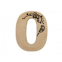 Заготовка фанера Цифра-завитушка О h10см