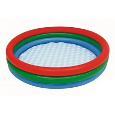 Бассейн детский круглый 3 кольца, надувное дно, 102х25 см, в коробке 25х25 см (12) BW51104