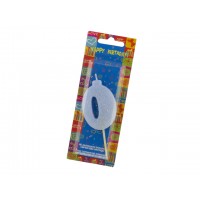 Свеча в торт цифра 0 Шпажка с присыпкой (20)