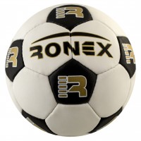 М'яч футбольний лакований  Ronex  чорно-білий