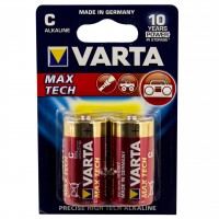 Батарейки Varta maxi tech/longlife max power LR-14/блистер 2 шт (10)