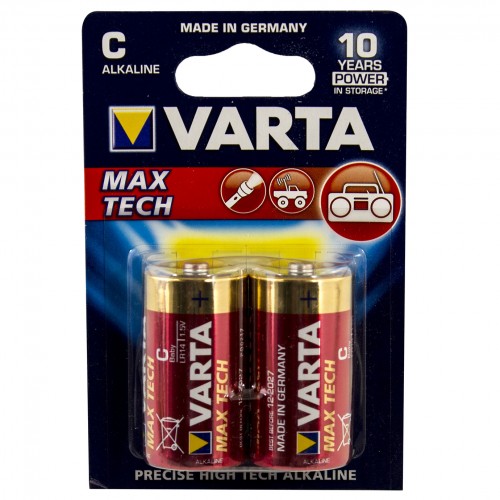 Батарейки Varta maxi tech/longlife max power LR-14/блістер 2 шт (10)