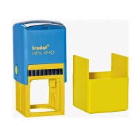 Оснастка для круглой печати пластиковая d40мм Trodat 4940/4924 корпус желто-голубой с пластиковым футляром-колпачком