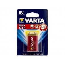 Батарейка Varta Алкалайн 6LR61/1bl maxi tech/longlife max power 9V крона (10)