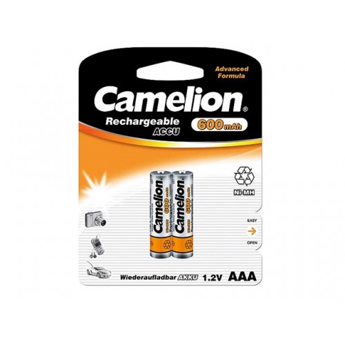 Аккумуляторы Camelion Ni-Mh (R-03, 600 mAh) блистер 2 шт (12)