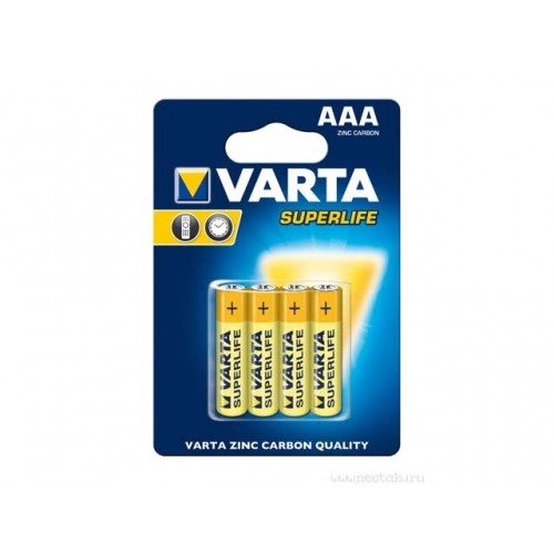 Батарейки Varta Superlife R-03 блистер 4 шт (12) (24)