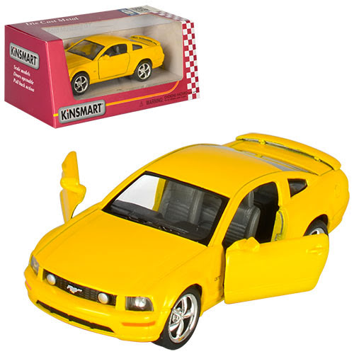 Машина металлическая Ford Mustang Kinsmart в коробке 16х8,5х7,5см (24) (96) KT-5091-W 