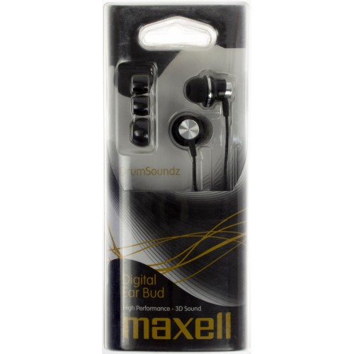 Наушники вакуумные Maxell drumsoundz inner ear bud black 303434