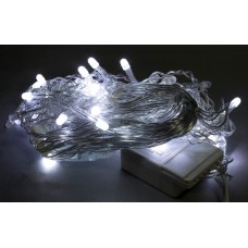 Гирлянда-бахрома электрическая 100 LED белый, прозрачный провод L-2 м H-0,5 м (60) 1502-03