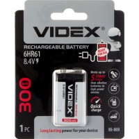 Аккумулятор Videx (6HR61, 300mAh) блистер 1шт