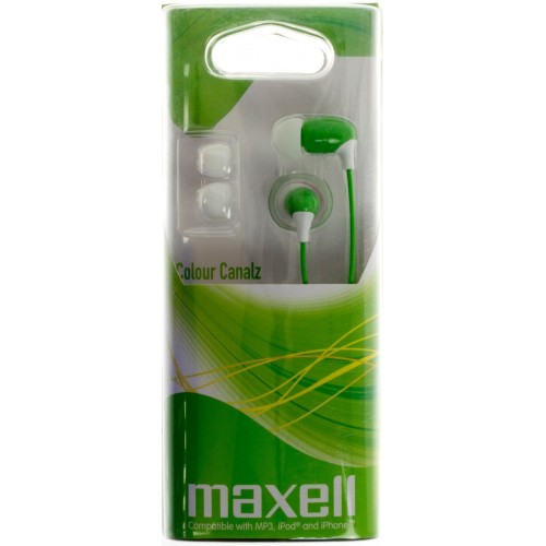 Навушники вакуумні Maxell color canalz-green 303443