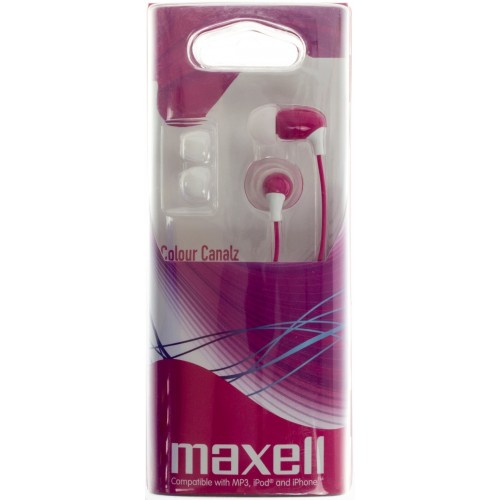 Наушники вакуумные Maxell color canalz-pink 303440