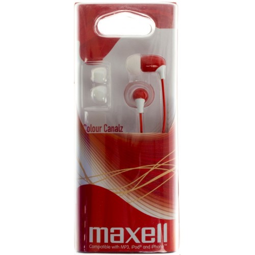 Наушники вакуумные Maxell color canalz-red303441