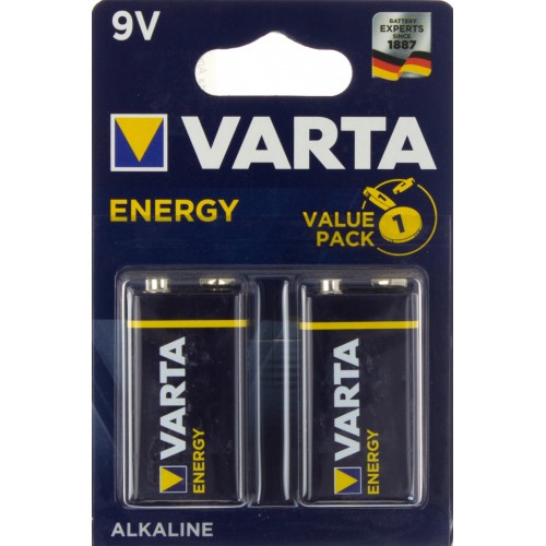 Батарейка Varta Алкалайн 6LR61/2bl energy крона (2) (10) (50)