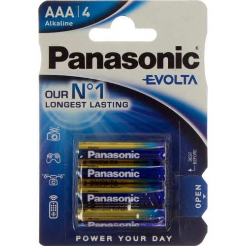 Батарейки Panasonic Alkaline Evolta LR-03 блістер 4 шт (12) (60)