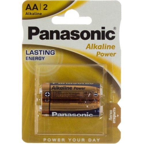 Батарейки Panasonic Alkaline Power LR-06 / блистер 2 шт (12) (60)