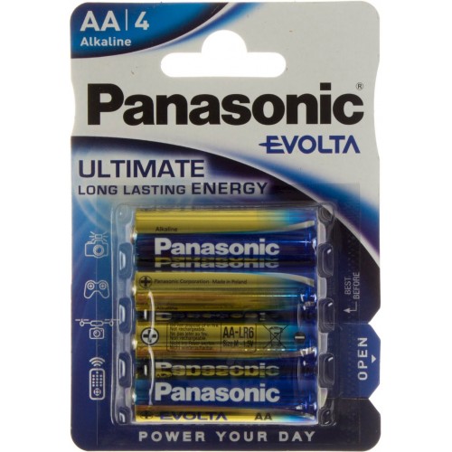 Батарейки Panasonic Alkaline Evolta LR-06 блістер 4 шт (12) (60)