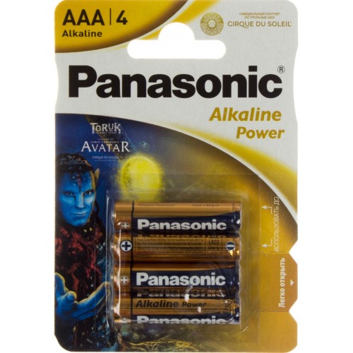 Батарейки Panasonic Alkaline Power LR-03 блистер 4 шт (12) (60)