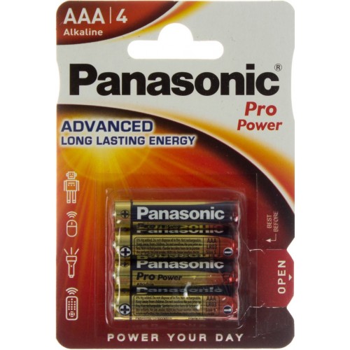 Батарейки Panasonic Pro Power LR-03 блистер 4 шт (12)