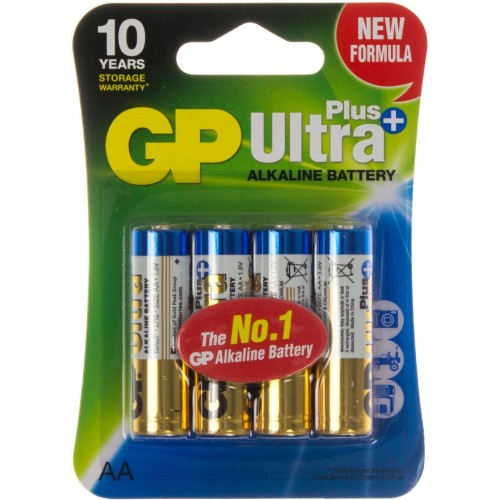 Батарейки GP Ultra Plus 15AUPHM-2UE4 LR-06 блістер 4 шт (10) (80)