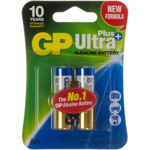 Батарейки GP Ultra Plus 15AUP-U2 LR-06 блістер 2 шт (10) (80)