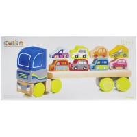 Игрушка деревянная Тягач с машинками Cubika LM-12/13418