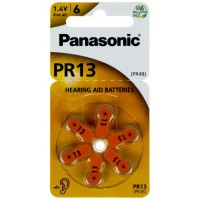 Батарейка Panasonic ZincAir ZA-13/PR13/6bl для слухового аппарата (6) (60)