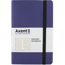 Блокнот B6 96 листов клетка картонная обложка Axent Partner Soft темно-синий (18) 8206-38 