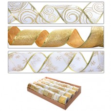 Лента декоративная 2,7х6,3см mix (12) 8857