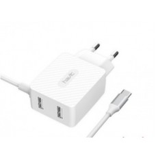 Зарядное устройство Havit 2 USB Lighting white HV-H143