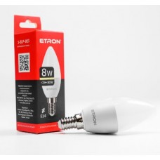 Лампа Etron Light Power LED 1-ELP-023 C37 8Вт 3000K E14 (10)