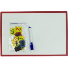 Доска магнитная 207х308мм (маркер, магниты,  цифры, двусторонняя) (20)