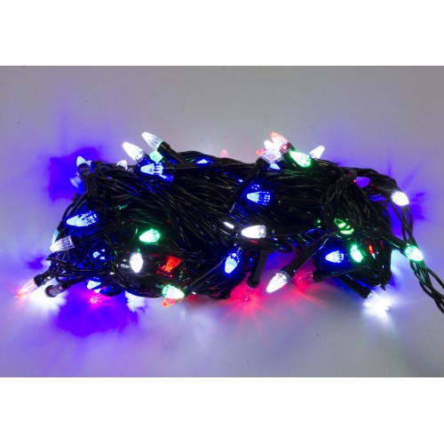 Гирлянда электрическая String Свеча 100 LED Multicolor, черный провод L-8,5 м (100) K-411/1210-01/0027