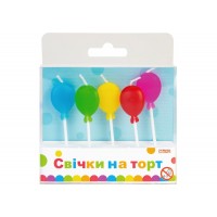 Набор свечей Balloons 5 шт ассорти (24) (144) MX629065