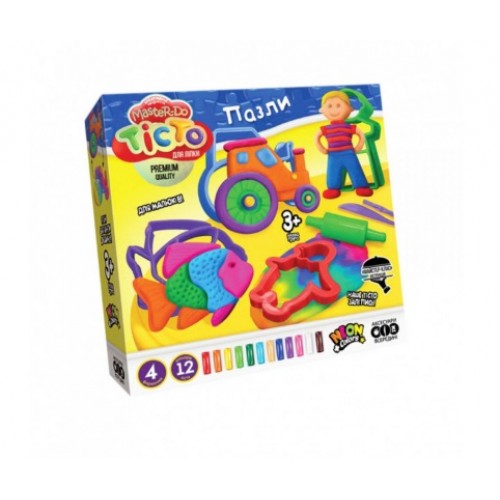 Набір креативної творчості Master Do тісто для ліпки Пазли DankoToys (6) TMD-11-01U,02U