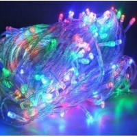 Гірлянда електрична вулична пряма 200 LED RGB color білий провід 20 м 6539