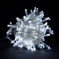 Гирлянда электрическая уличная прямая 200 LED white белый провод 20 м 6546