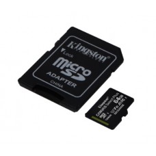 Карта памяти 64 Gb Micro-SDXC (UHS-1) Kingston Canvas Select Plus R-100 MB/s adapter class10 A1 8697